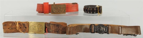ASSORTED LEATHER BELTS.                           