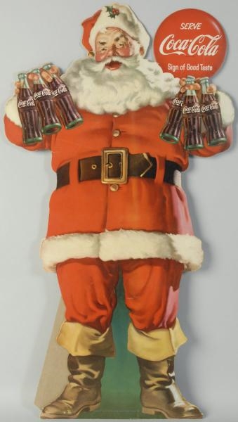 1958 COCA-COLA SANTA CUTOUT.                      