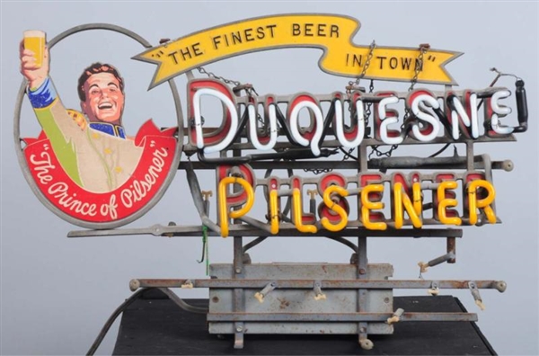 EARLY NEON DUQUESNE PILSNER LIGHT UP SIGN.        