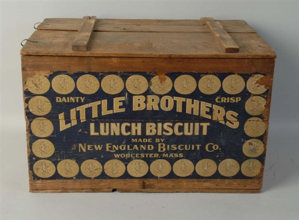 WOOD LITTLE BROTHERS BISCUIT CRATE.               