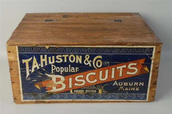 WOOD T.A. HUSTON & CO. BISCUIT CRATE.             