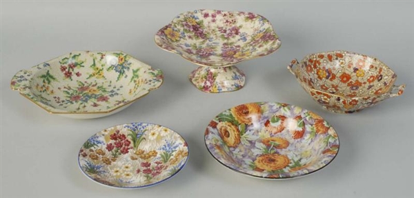LOT OF 5: PIECES CHINTZ WEAR.                     