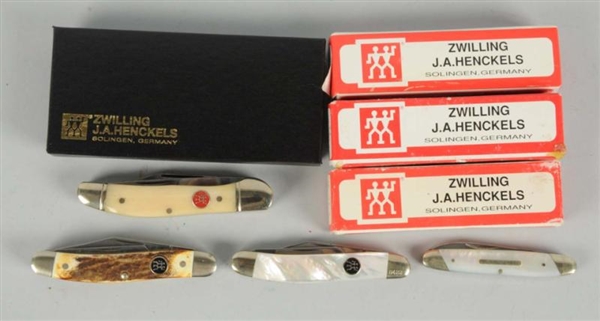 LOT OF 4: ZWILLING J.A. HENCKELS KNIVES.          