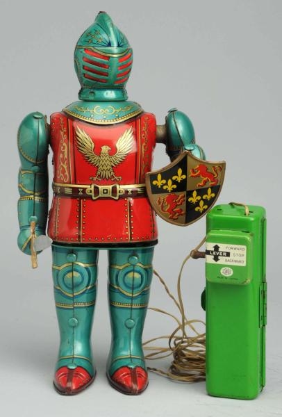 TIN LITHO KNIGHT IN ARMOUR ROBOT.                 