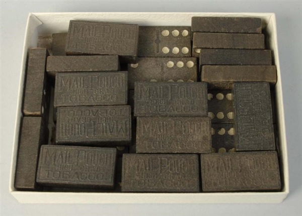 LOT OF MAIL POUCH TOBACCO ADVERTISING DOMINOES.   