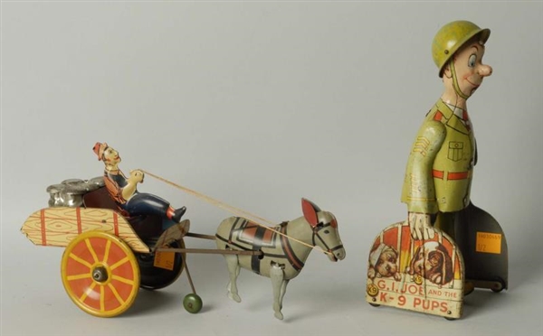 LOT OF 2: UNIQUE ART TIN WIND-UP TOYS.            