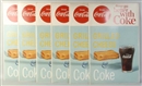 6 COKE WITH GRILLED CHEESE DISPLAY PACKETS.       