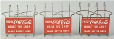 LOT OF 3: COCA-COLA SHOPPING CART BOTTLE HOLDERS. 
