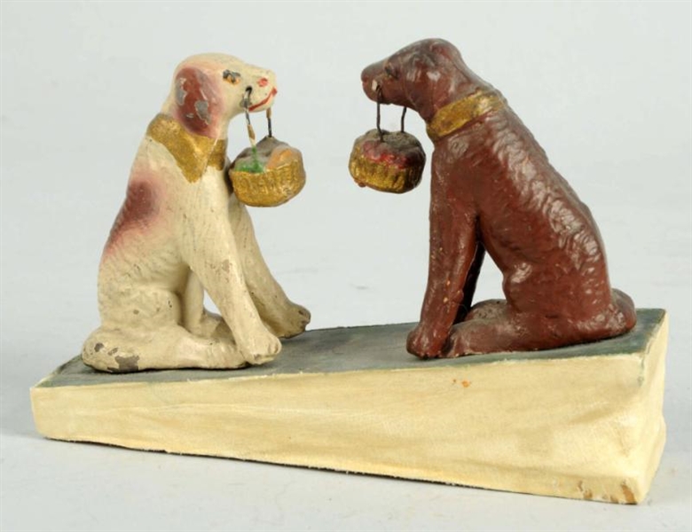 EARLY AMERICAN DOG SQUEAK TOY.                    