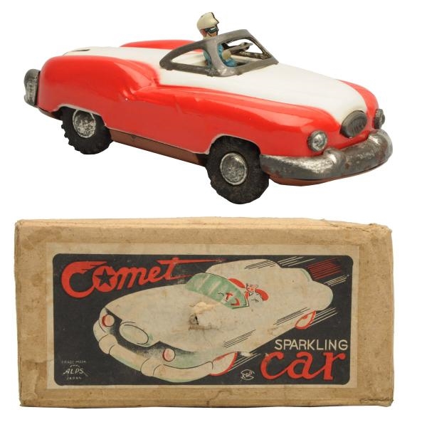 TIN PAINTED & LITHO FRICTION COMET SPARKLING CAR. 