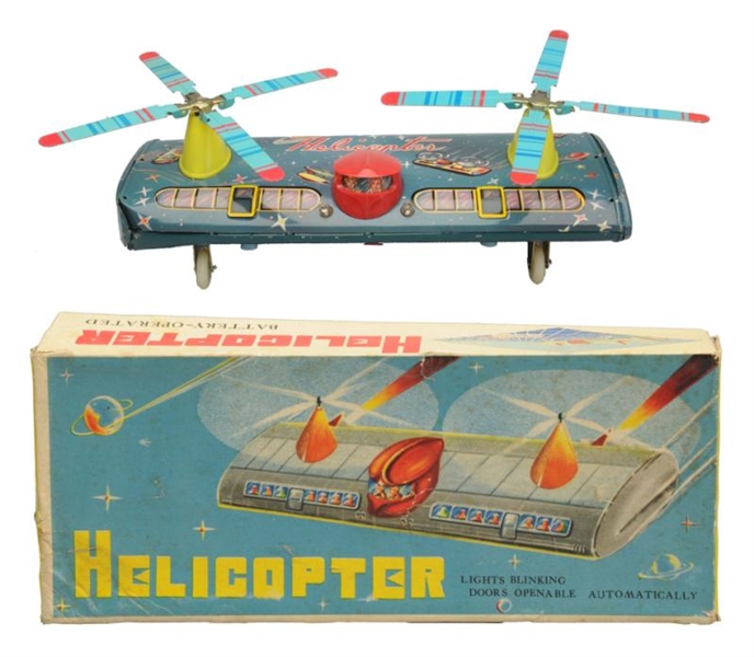 TIN LITHO BATTERY OP. SPACE HELICOPTER.           