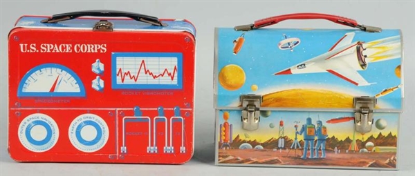 LOT OF 2: SPACE RELATED TIN LITHO LUNCHBOXES.     