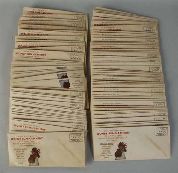 100 PENNSYLVANIA STONEY RUN ENVELOPES.            