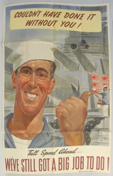 1943 WWII "BIG JOB TO DO POSTER.                 