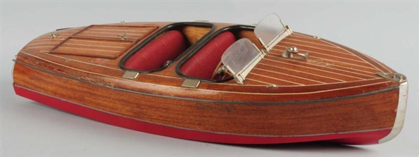 LARGE JAPANESE WOODEN CHRIS-CRAFT TOY BOAT.       