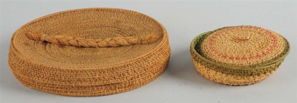 LOT OF 2: COVERED BASKETS.                        