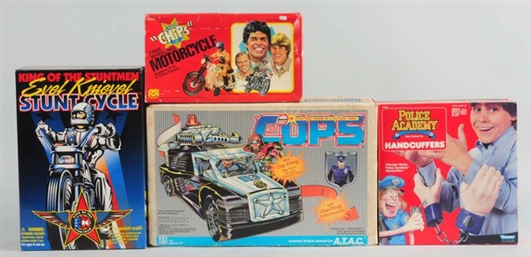 LOT OF 4: POLICE RELATED ACTION FIGURES & TOYS .  