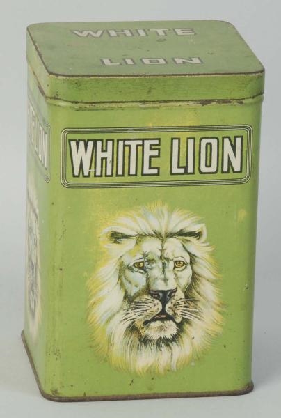 GREEN WHITE LION TIN.                             
