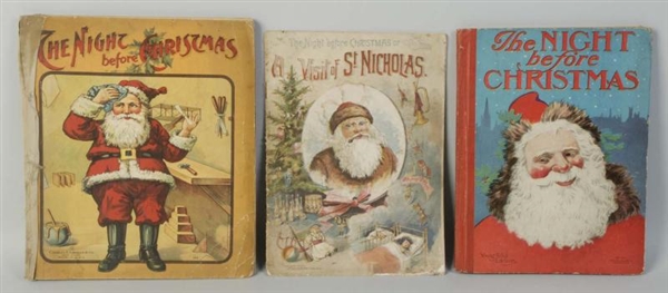 LOT OF 3: THE NIGHT BEFORE CHRISTMAS BOOKS.       