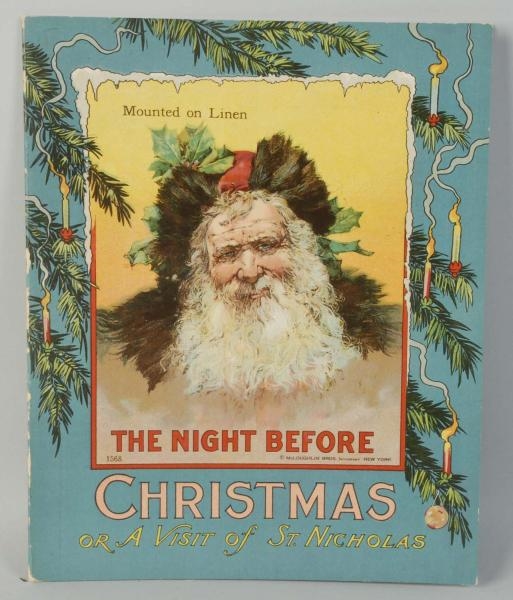 LARGE LINEN THE NIGHT BEFORE CHRISTMAS BOOK.      