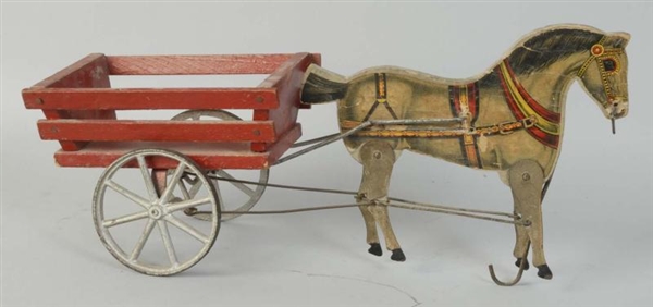 EARLY AMERICAN MADE GIBBS HORSE-DRAWN CART.       