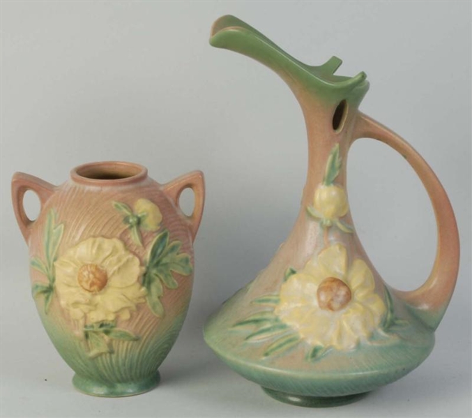 LOT OF 2: ROSEVILLE POTTERY PIECES.               