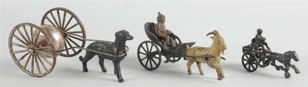 LOT OF 3: AMERICAN MADE CAST IRON TOYS.           