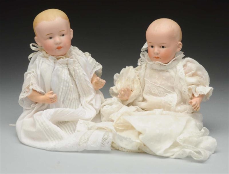 LOT OF 2: BISQUE BABY DOLLS.                      