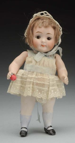 CHUBBY ALL-BISQUE GOOGLY DOLL.                    