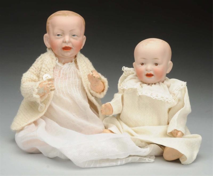 LOT OF 2: BISQUE BABY DOLLS.                      