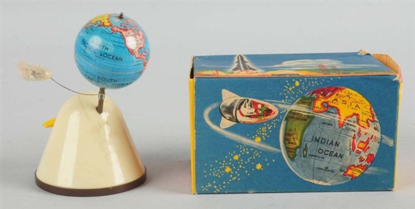 GERMAN TIN LITHO & PLASTIC SATELLITE TOY.         