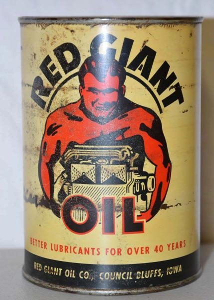 RED GIANT OIL CAN.                                