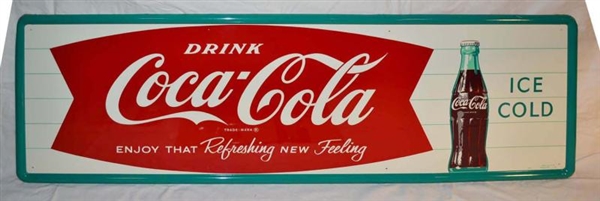 DRINK COCA-COLA SELF-FRAMED SIGN.                 