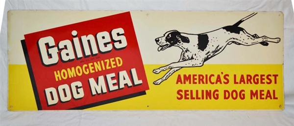 GAINES DOG MEAL SIGN.                             
