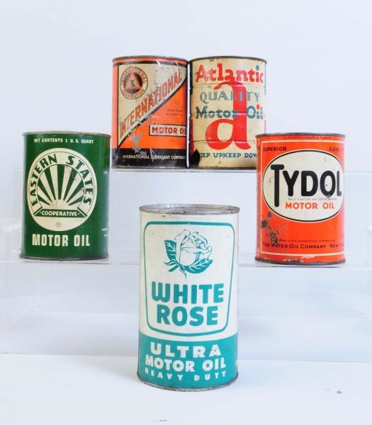 LOT OF 5: OIL CANS.                               