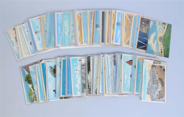 LOT OF 200+ RAILROAD RELATED POSTCARDS.           