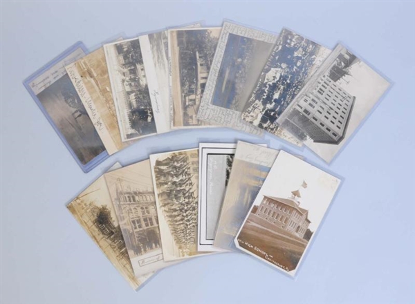 LOT OF 14: REAL PHOTO POSTCARDS OF PENNSYLVANIA.  