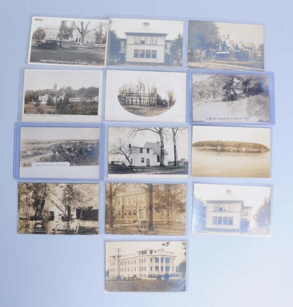 LOT OF 13: REAL PHOTO POSTCARDS OF NEW JERSEY.    