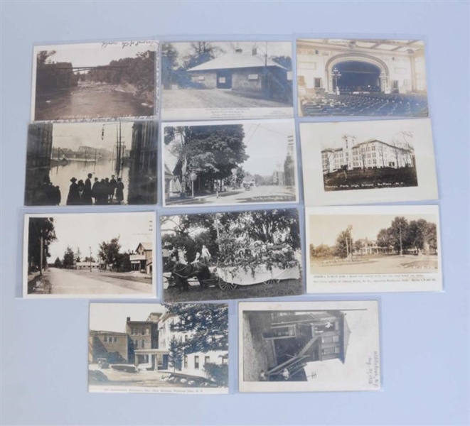 LOT OF 11: REAL PHOTO POSTCARDS OF NEW YORK.      