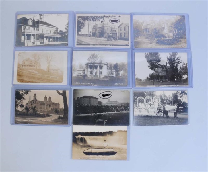 LOT OF 10: REAL PHOTO POSTCARDS OF NEW YORK.      