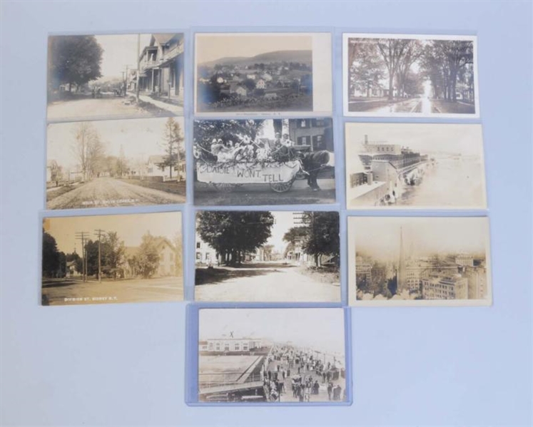 LOT OF 10:REAL PHOTO POSTCARDS OF NEW YORK.       