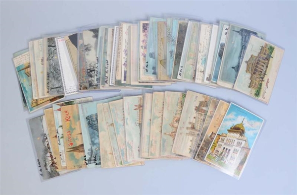 LOT OF 60+ HOLD-TO-LIGHT POSTCARDS.               