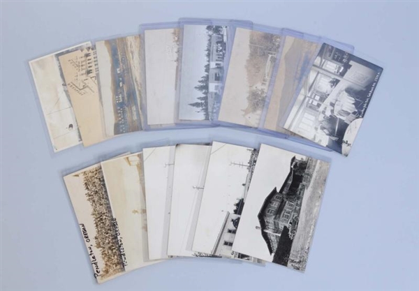 LOT OF 14: REAL PHOTO POSTCARDS OF OREGON.        