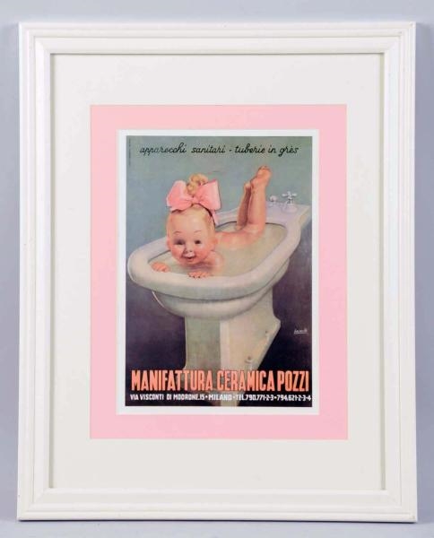BABY IN BIDET FOREIGN REPRINT.                    