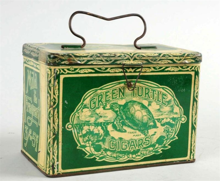 GREEN TURTLE CIGARS LUNCH PAIL.                   