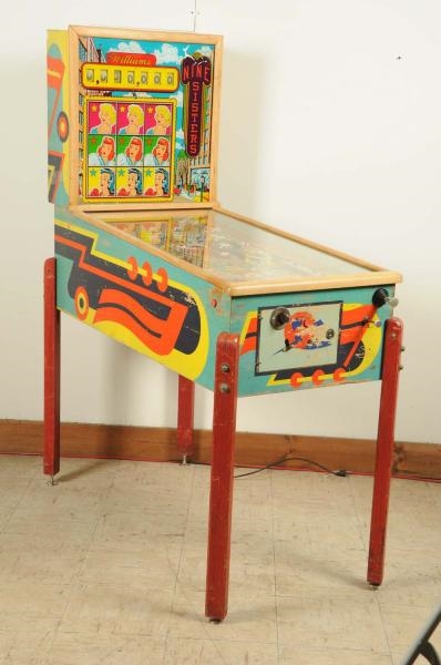 WILLIAMS NINE SISTERS PINBALL MACHINE (1953).     