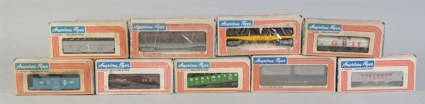 LOT OF 9: AMERICAN FLYER MODERN ERA FREIGHT CARS. 