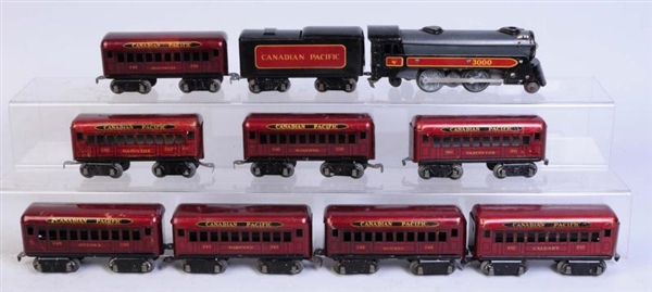 MARX CANADIAN PACIFIC PASSENGER SET & EXTRAS.     