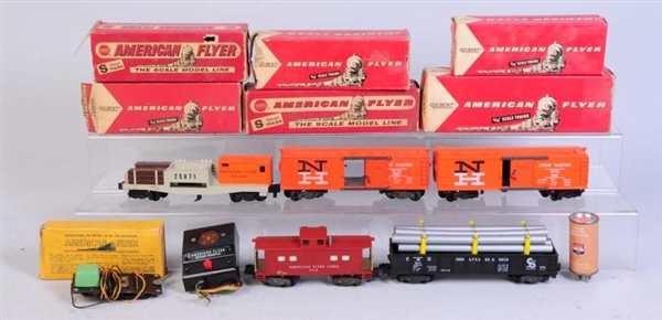 LOT OF 6: ASSORTED AMERICAN FLYER ROLLING STOCK.  