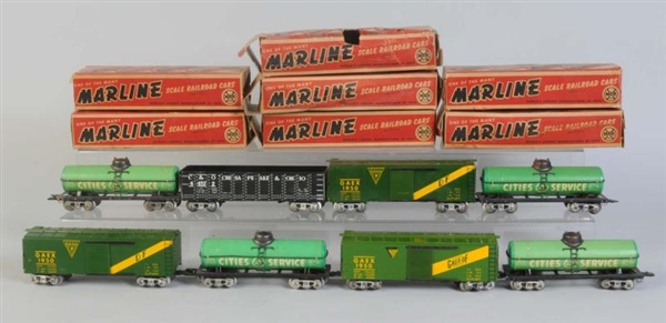 LOT OF 8: ASSORTED MARX SCALE CARS.               